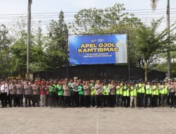 Polres Nganjuk Gelar Apel Ojol Kamtibmas, Wujud Sinergi Bersama Komunitas untuk Jogo Nganjuk