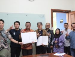 Penandatanganan kontrak kerja sama, penelitian bersama antara pkg Corporation dan ITB