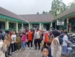 Polres Lumajang Lakukan Trauma Healing, Anak – anak Pengungsi Semeru Kembali Ceria