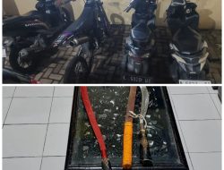 Polsek Prigen Amankan 7 Pemuda Diduga Gangster Bersama Tiga Sajam di Dusun Jagil