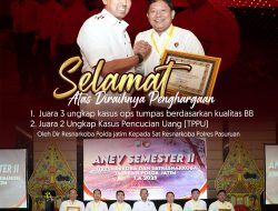 Satresnarkoba Polres Pasuruan Raih Dua Penghargaan Polda Jatim dalam Operasi Tumpas Semeru 2025