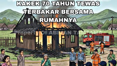 ANAK LUPA MATIKAN TUNGKU KAKEK 70 TAHUN TEWAS TERBAKAR BERSAMA RUMAHNYA