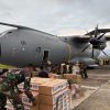 Mendarat di Lanud Sultan Iskandar Muda, Airbus A-400 TNI AU Bawa 24 Ton Bantuan Korban Banjir di  Aceh