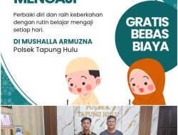 Aksi Tak Lazim Kapolsek Tapung Hulu Bikin Heboh: Mengaji Gratis, Diantar Mobil Patroli, dan Dibiayai Pribadi