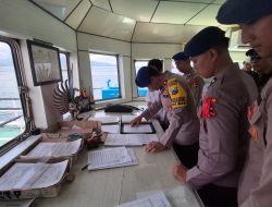 Jelang Nataru Polresta Banyuwangi Gelar Pemeriksaan Keselamatan Terpadu di Pelabuhan Ketapang