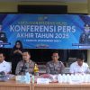 Konferensi Pers Akhir Tahun, Polres Nganjuk Paparkan Tren Kamtibmas 2024–2025