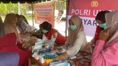 Polri Hadir untuk Kemanusiaan, Pengungsi Banjir di Bireuen Terima Layanan Kesehatan Gratis