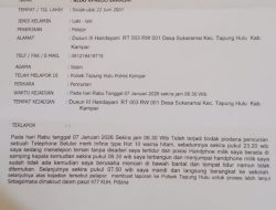 Unit Reskrim Polsek Tapung Hulu Lakukan Olah TKP Bongkar Teror Pencurian Android 