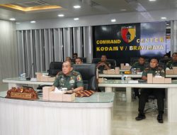 Pangdam V Brawijaya Ikuti Zoom Meeting Kasad Bahas Percepatan Operasional Satgas Jembatan TNI AD