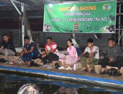 Mancing Bareng HUT ke-75 Penerangan TNI AD di Kota Madiun