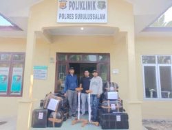 Polri Salurkan Bantuan Obat, BMHP, dan Vaksin Tetanus ke Jajaran Wilayah Barat Aceh