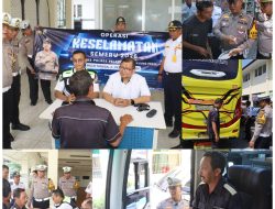 Pastikan Kelayakan Armada Wisata dan Angkutan Umum, Satlantas Polres Tanjung Perak Gelar Ramp Check di Terminal Ampel