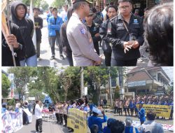 Polres Lamongan Berikan Pelayanan Humanis, Aksi Unjuk Rasa PC PMII di DPRD Kondusif
