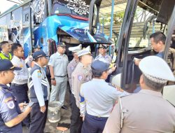 Operasi Keselamatan Semeru 2026 Ditlantas Polda Jatim Gelar Ramp Chek Angkutan Umum