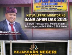 Diduga Sarat Mark-Up dan Penyimpangan, Proyek Rp4,3 Miliar SMPN 6 Siak Hulu Resmi Dilaporkan ke Kejaksaan