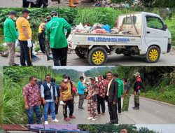 Gotong Royong di Perbatasan, Pesan Tegas Camat: Jangan Jadikan Suka Ramai Tempat Buang Sampah