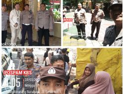 Libur Lebaran Aman, Polrestabes Surabaya Intensifkan Patroli Jalan Kaki di Kebun Binatang Surabaya.