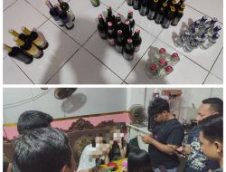 Polres Gresik Amankan 16 Orang dan Puluhan Botol Miras di Cerme, Respons Aduan “Cak Rama”