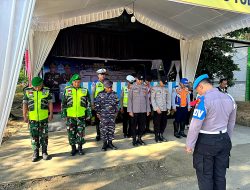TNI–Polri Bersama Instansi Terkait Amankan Pos Pam Idul Fitri di Pertigaan JLS Besuki