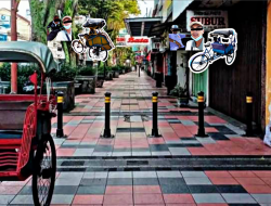 Tukang Becak dan Pedagang Kecil di Pecinan Magelang Keluhkan Patok Jalan dan Kuliner Malam, Pendapatanan Menurun Nyaris Tidak Ada