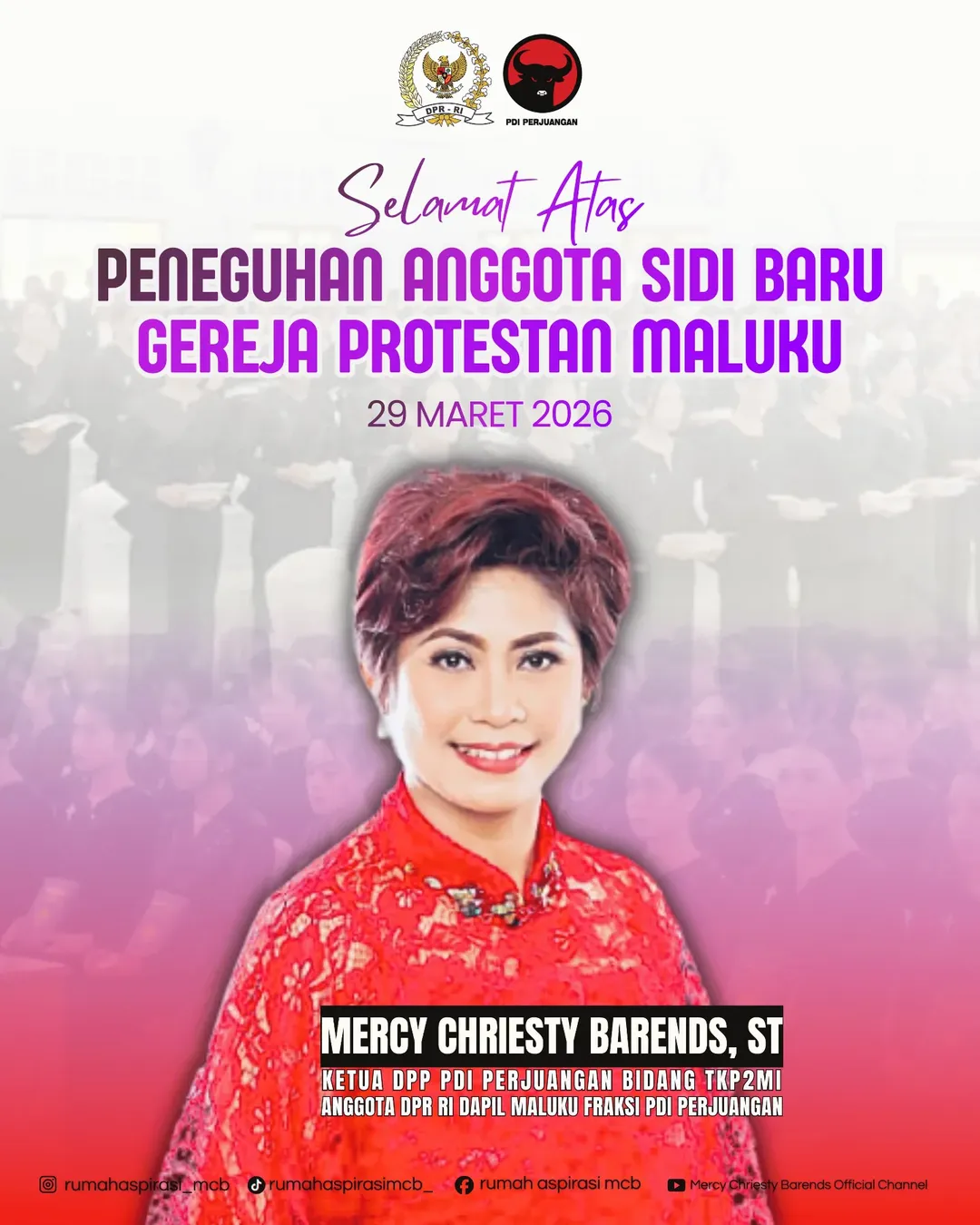 Selamat Kepada 14.810 Anggota Sidi Gereja Protestan Maluku Yang Diteguhkan Hari Ini Minggu, 29