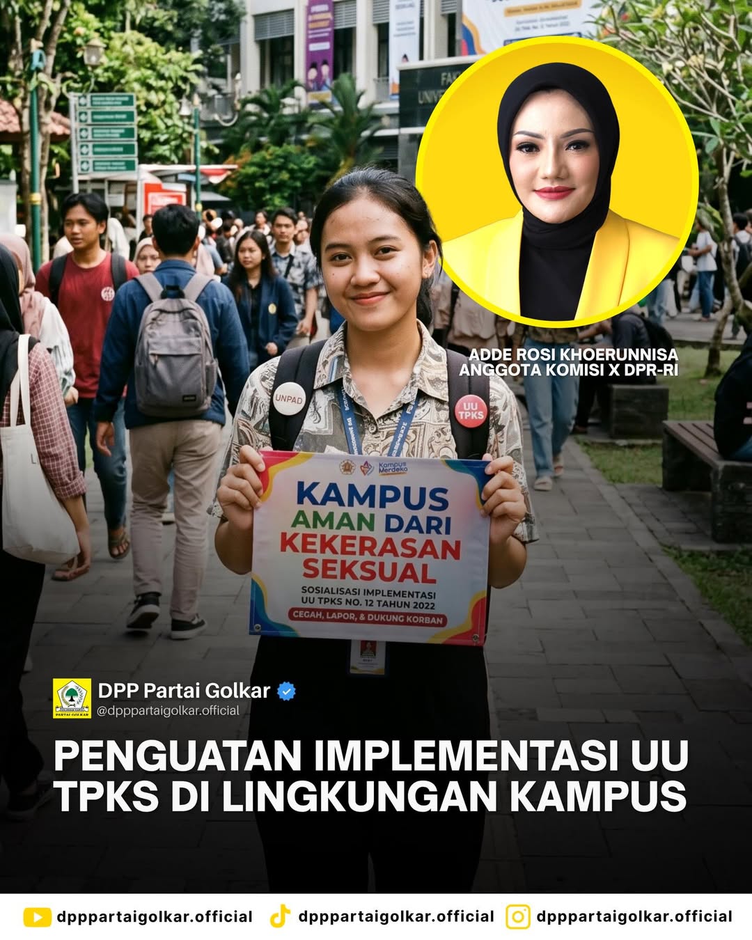 Adde Rosi Khoerunnisa, Anggota Komisi X Dpr Ri Dari Fraksi Partai Golkar, Menegaskan Bahwa Kasus