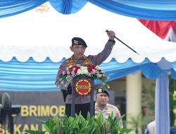 Kapolri Pimpin Apel dan Buka Rakernis Korps Brimob Polri Tahun 2026