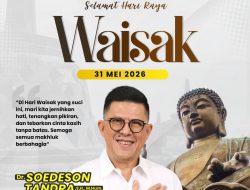 Peringati Waisak 2026, Soedeson Tandra Serukan Kedamaian dan Toleransi Antarumat Beragama