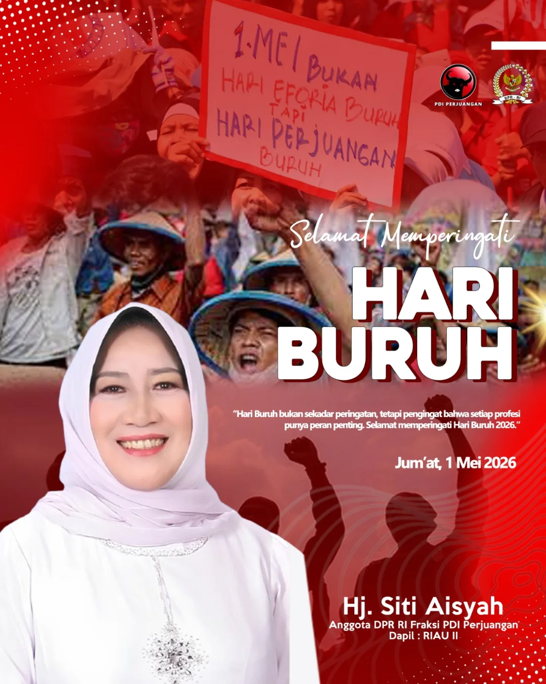 Selamat Memperingati Hari Buruh 1 Mei 2026