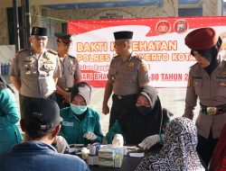 Sambut Hari Bhayangkara Ke-80, Polres Mojokerto Kota Gelar Pemeriksaan Kesehatan Gratis