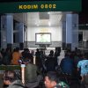 Dandim 0802/Ponorogo Bersama Anggota dan Masyarakat Gelar Nobar Piala Dunia di Makodim