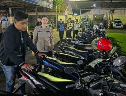Polres Mojokerto Kota Amankan 80 Pemuda Konvoi,1 orang Kedapatan Bawa Sajam