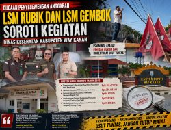 Proyek Fisik Dinas Kesehatan Way Kanan Tahun Anggaran 2025, Mulai Disorot LSM GEMBOK dan LSM RUBIK, Pinta Aparat Lakukan Pemeriksaan