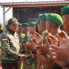 Danrem Untoro Sambut Menhan Sjafrie Kunker di Yonif 933/Macan Wilis