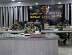 Membangun Satuan yang Adaptif, Irdam V/Brawijaya Ikuti Rapat Virtual Evaluasi Pembentukan Brigif dan Yonif TP