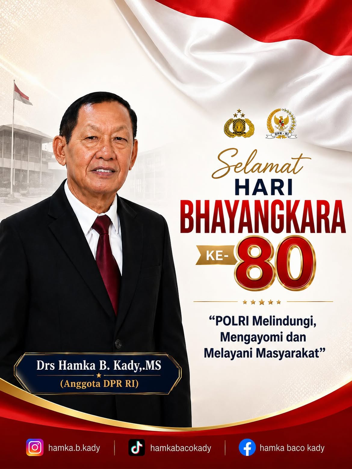 Selamat Hari Bhayangkara Ke 80atas Nama Masyarakat Sulawesi Selatan, Saya Menyampaikan Terima Ka