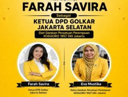 Gadis Muda Bergerak Berdampak! Eva Mustika Antar Farah Savira Pimpin Energi Baru Golkar Jaksel