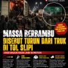 Massa Berbambu Disebut Turun dari Truk di Tol Slipi, Aksi Unjuk Rasa Jadi Sorotan