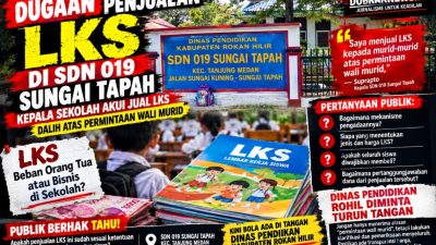 Kepala SDN 019 Sungai Tapah Akui Jual LKS kepada Murid, Dalih Atas Permintaan Wali Murid